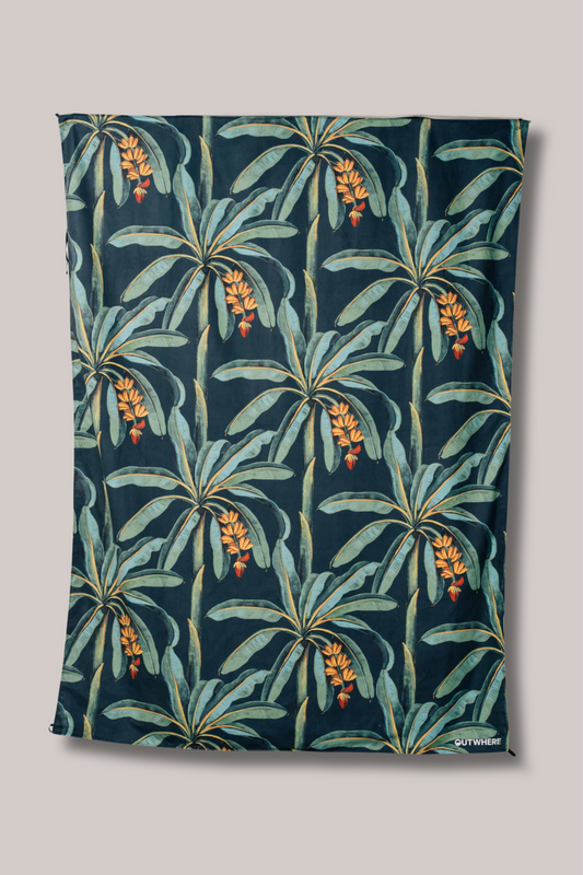 Flatlay on white background showing Outwhere PH Latag mat design in Saging print